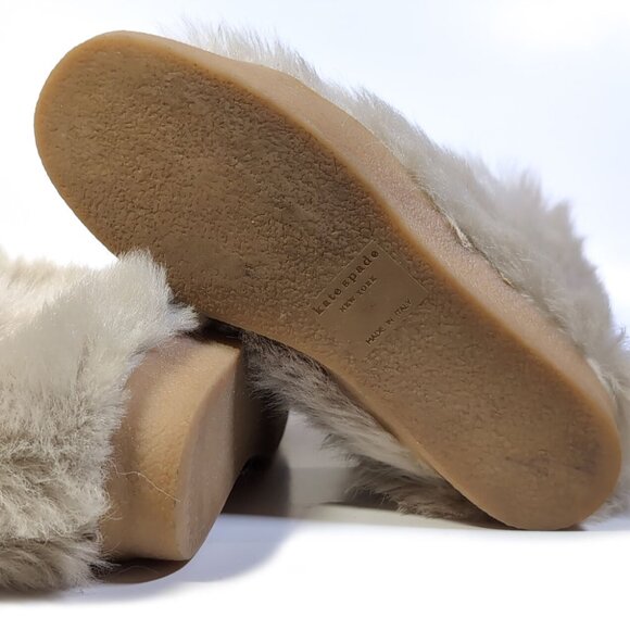 Kate Spade Yeti Boots Size 7 ITALIAN Womens 7 Boots Blonde Fur Snow Boots - Picture 6 of 7